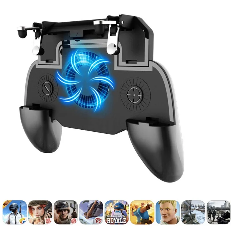 

Game Pad Mobile Phone Cooler Cooling Fan Gamepad Holder Stand 2000/4000mAh Power Bank Radiator Mute Fan for 4-6.5 inch Phone