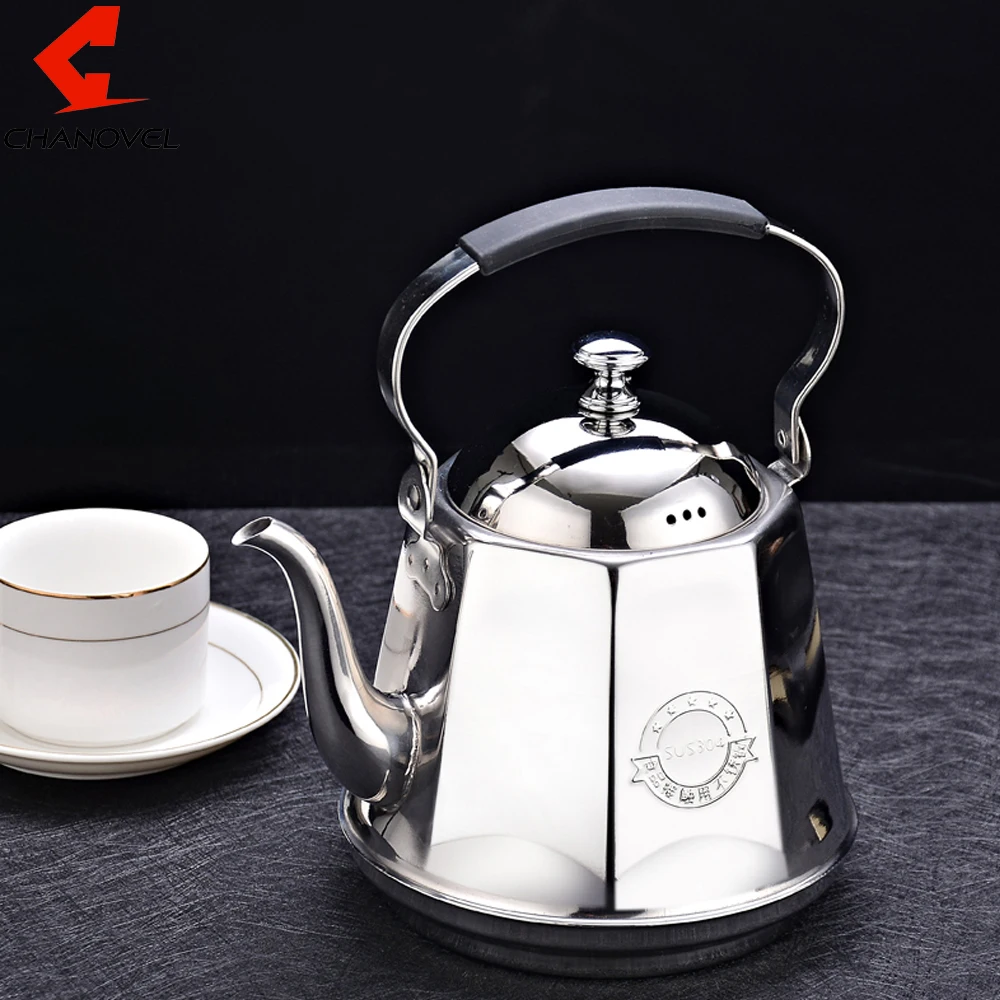 

CHANOVEL 1.6L 304 Stainless Steel Teapot Coffee Sliver Cold Water Pot Kettle Home Kitchen Tea Pot Available in the induction