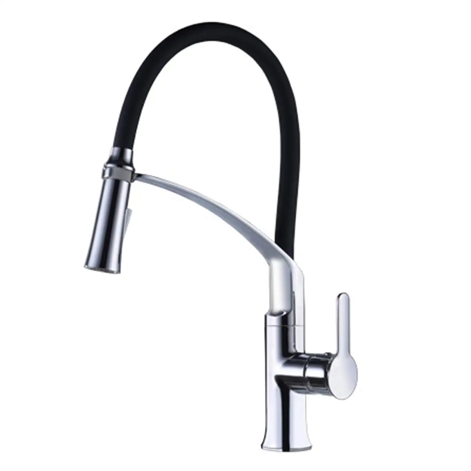 

Kitchen Sink Faucet Pull Out Sprayer Mixer Stainless Steel Single Hole Swivel Spout 360 Degree Rotation Pull Down Kitchen Tap