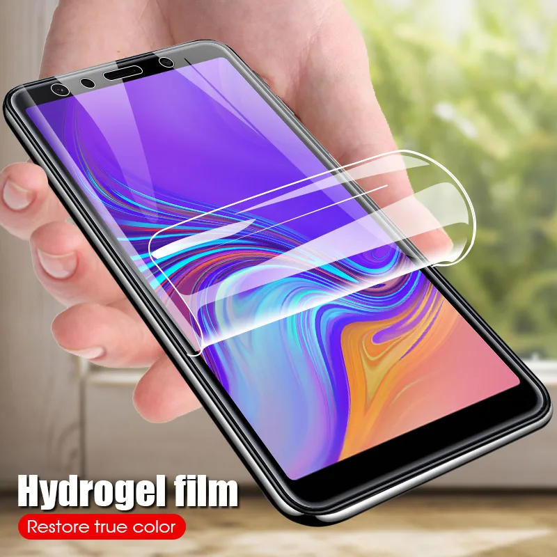 Защитная пленка Гидрогелевая для Samsung Galaxy A7 A9 A6 A8 Plus 2018 Star Lite не стекло|Защитные