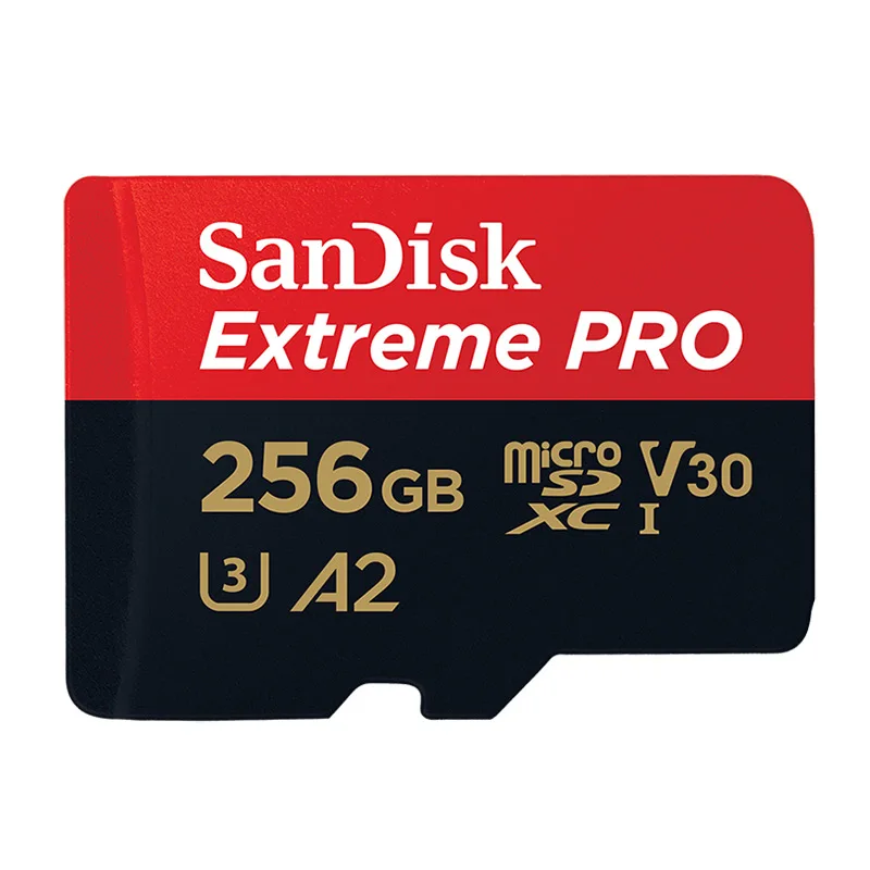 Sandisk слот для карт памяти 256 ГБ, класс скорости 10 UHS-I флеш-карта U3 Max Скорость чтения 170 МБ/с. A2 V30 микро SD карты TF Extreme PRO карты - Емкость: 256GB