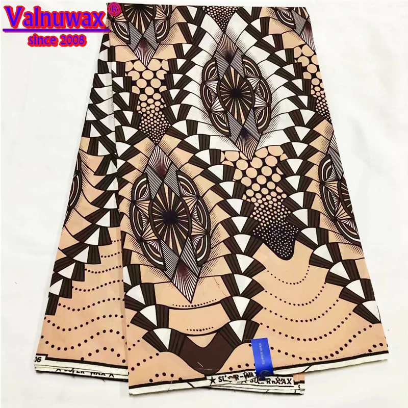 

New design african ankara wax hot sale dutch wax veritable real wax 100% cotton fabric 6 yards 2019 wedding gits for guests -LS