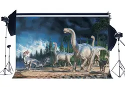 Динозавр фон Юрский период 3D фоны джунгли деревья страшный динозавр сказка задний план