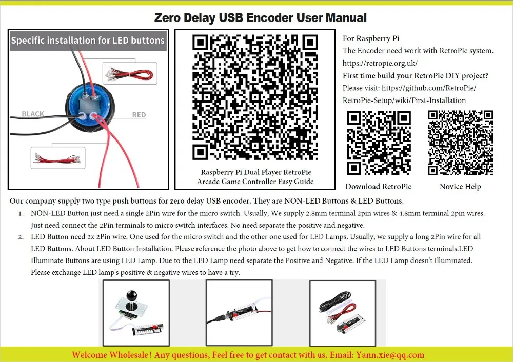 Бренд Reyann новая Нулевая задержка игровой USB энкодер ПК на джойстик для MAME& Happ Боевая палка управления 2pin+ Happ кнопки 4,8 мм