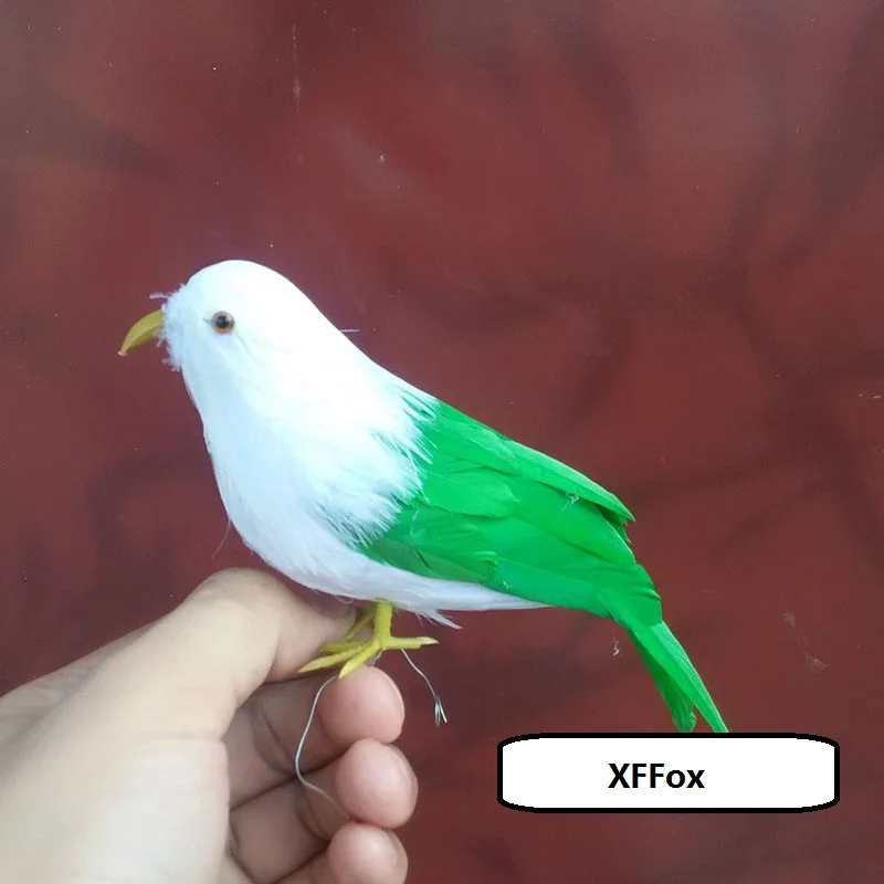 small real life bird model foam&ampfeather simulation green gift about 15cm xf0446 | Дом и сад