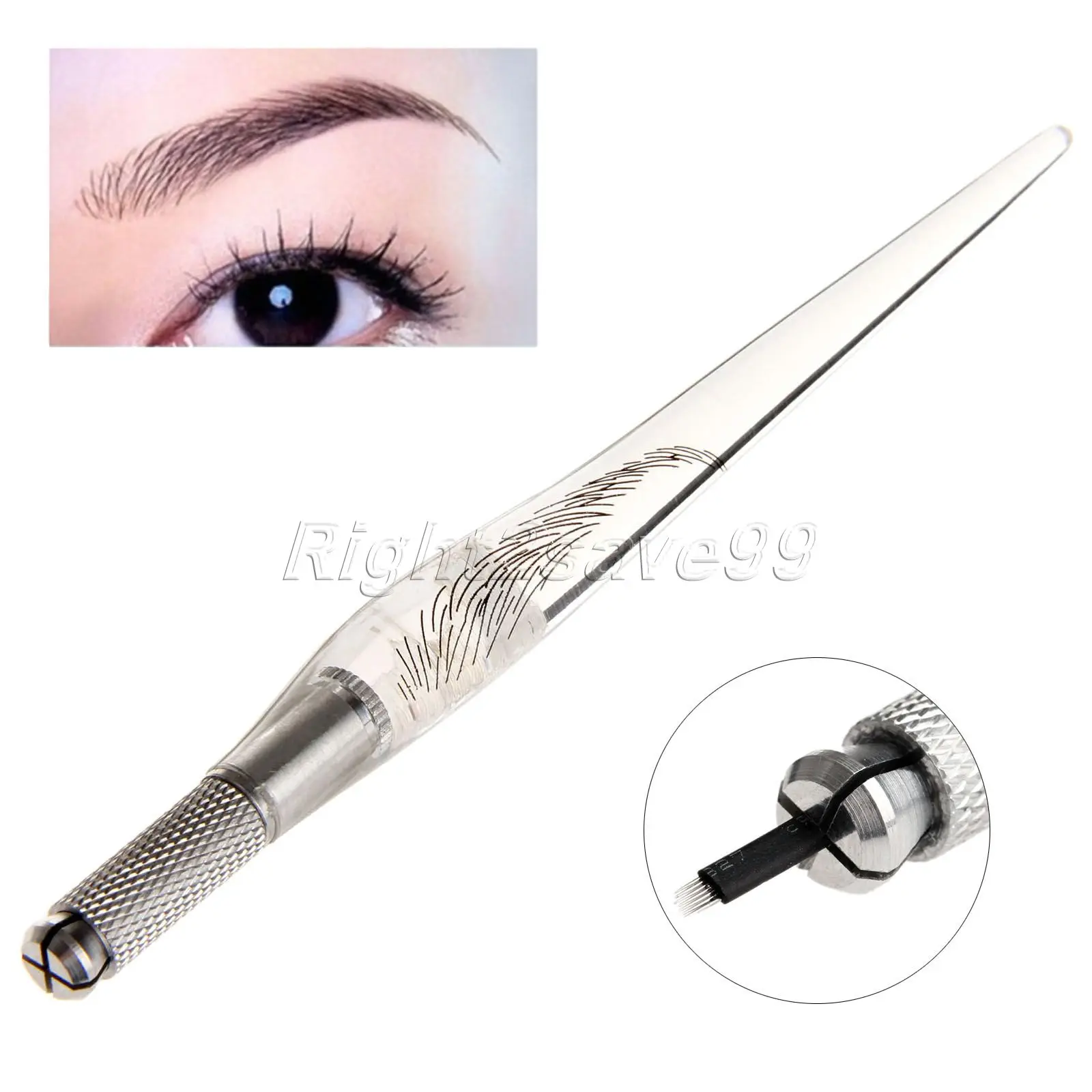 

1PC Manual Eyebrow Tattoo Pen Transparent Microblading Permanent Makeup Machine Handle Professional Tool High Quality