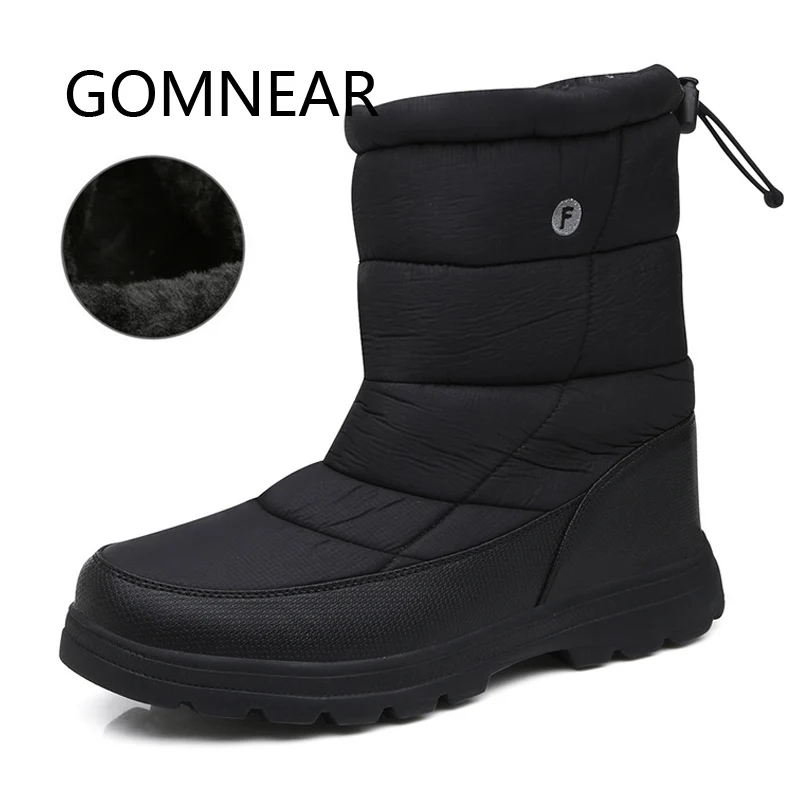 

GOMNEAR Men Women Winter Hiking Boots Snow Waterproof Hiking Shoes Outdoor Mountain Climbing Shoes Plush Cotton Boots Winter
