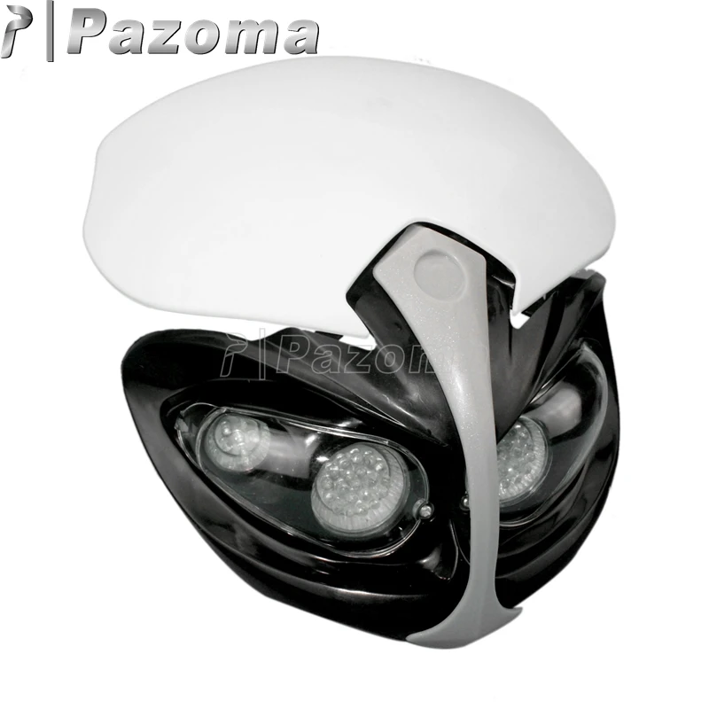 Мотоцикл Pazoma фар для CRF50F CRF70F CRF80F CRF100F CRF150F Байк белый головной обтекатель светодиодный