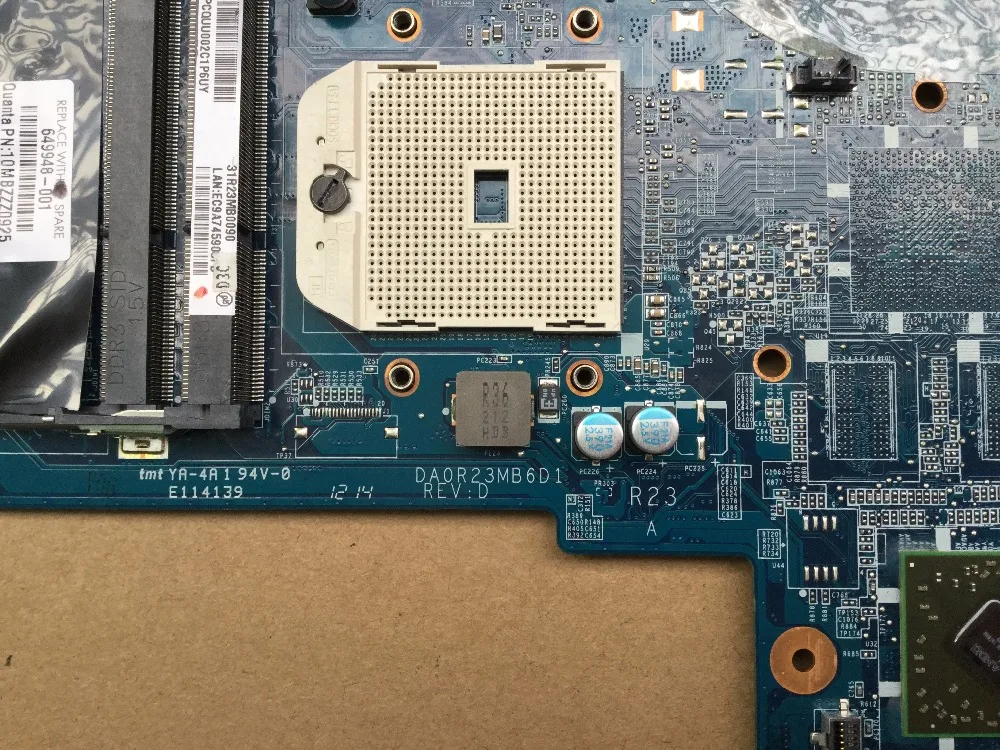 DA0R23MB6D0 شحن مجاني ل جناح HP G4/G6/G7 اللوحة 649948-001 اللوحة المحمول amd المتكاملة