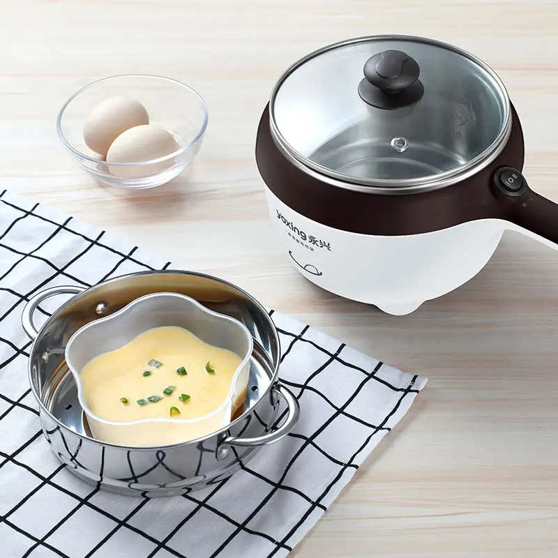 Portable Mini Electric Multi Cooker Safety Power Off Mini Stewing Pot Steamer Hot Pot Cooker Noodle Stainless Steel Portable Mini Electric Multi Cooker Safety Power Off Mini Stewing Pot Steamer Hot Pot Cooker Noodle Stainless Steel