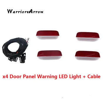 

x4 Interior Door Panel Warning LED Light Set + Cable For Volkswagen Golf 2005-2013 Passat 2006-2014 CC For Skoda 3GD947411