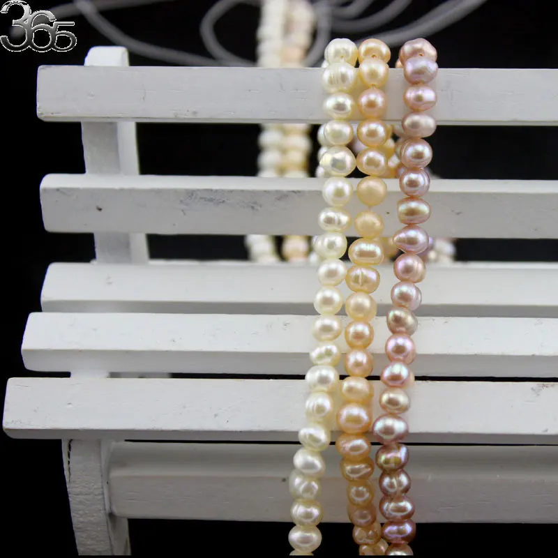 Free Shipping Small 5-6mm White Pink Purple Natura...
