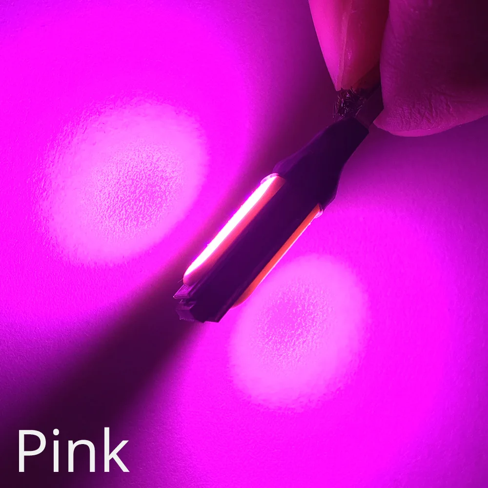 T10 клиновидный светодиодный светильник Canbus OBC без ошибок W5w COB Автомобильный светодиодный светильник для мобильных парковочных ламп сигнальный светильник боковой габаритный светильник для чтения DC 12V - Испускаемый цвет: Розовый