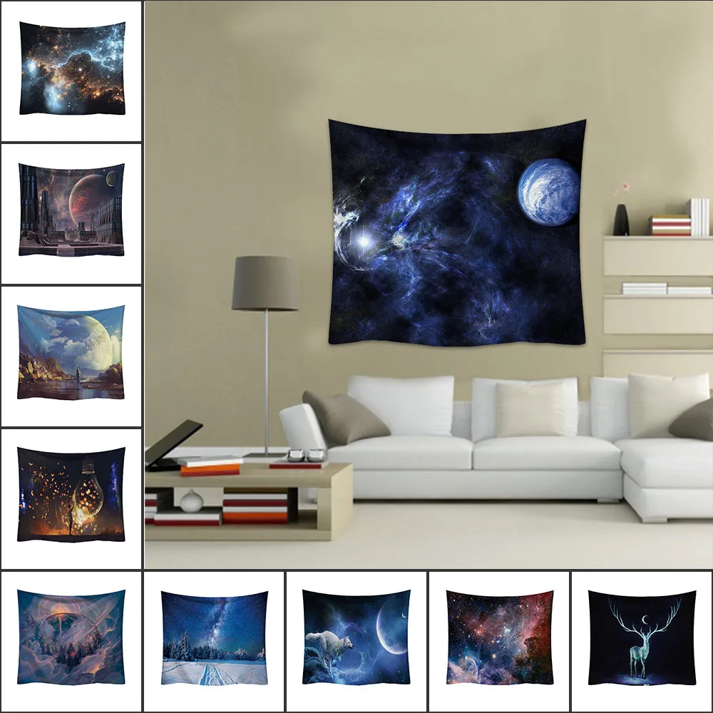 

Fashion Tapestry Planet Universe Pattern Style Decorative Tapestry Home Decor