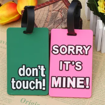 

New Luggage Tags for Travel Candy Color English Letter Luggage Label Strap Suitcase Name ID Address Tags Luggage Tags