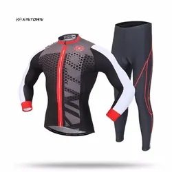 XINTOWN Мужская Верхняя одежда для верховой езды набор велосипедных Джерси Одежда MTB быстросохнущая дышащая Ropa одежда с длинными рукавами