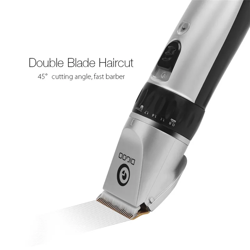 Digoo BB-T1 USB Professional Adjustable Ceramic Blade Electric Hair Trimmer Rechargeable Hair Clipper 4X Extra Limiting Comb Men