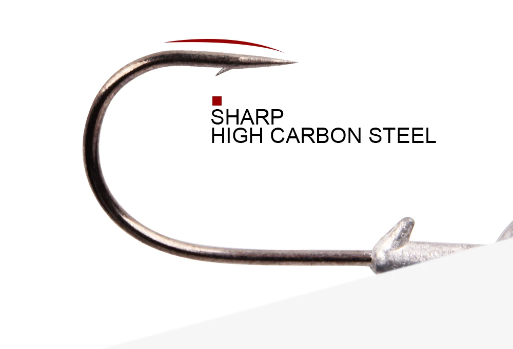 Spinpoler Ultrahead Jig Fishing Hook 3.5g 7g 10g 14g 18g Jigging Hooks For Soft Shad Lure Carbon Steel Fishhooks  (3)