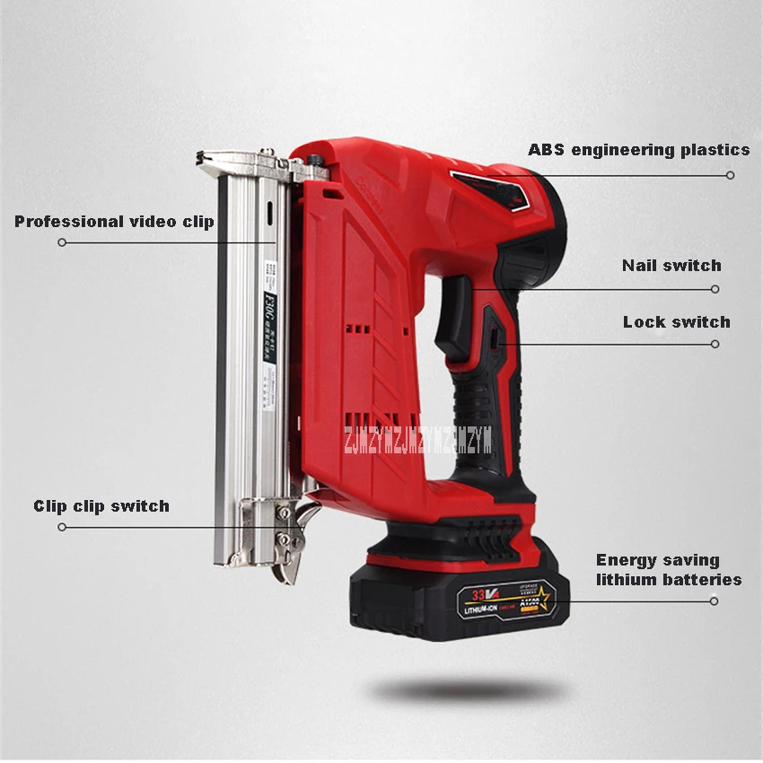 Электрический гвоздь высокого качества деревообрабатывающий F30 прямой гвоздь пистолет беспроводной Перезаряжаемый 20 в литиевый гвоздь пистолет с 2.0AH батареей