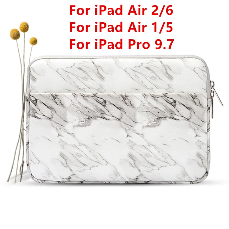 Для iPad 9,7 чехол Мрамор планшет сумка-чехол для iPad 2/3/4 Pro 10,5 Pro 11 Air 2/1 мини противоударный чехол Coque+ ручка - Цвет: White 9.7