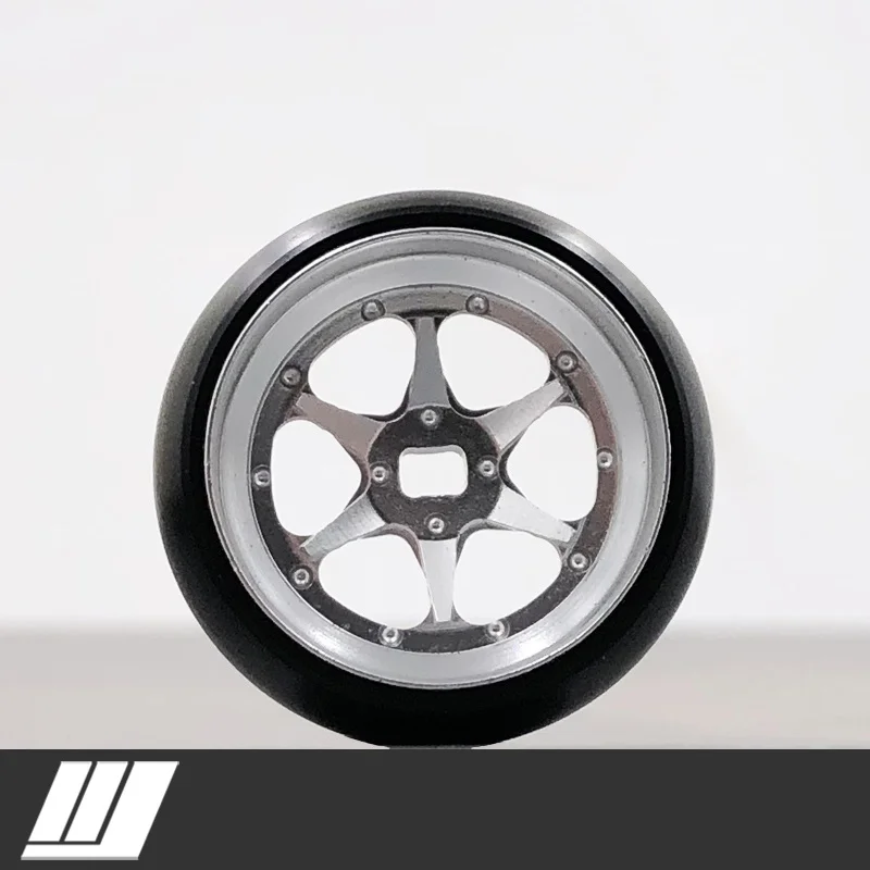 

4pcs/lot Upgrade accessories 1:28 MINI-Z MINI-D MINI-Q High-precision drift Simulated mosquito car metal wheel tire 20mm 22mm