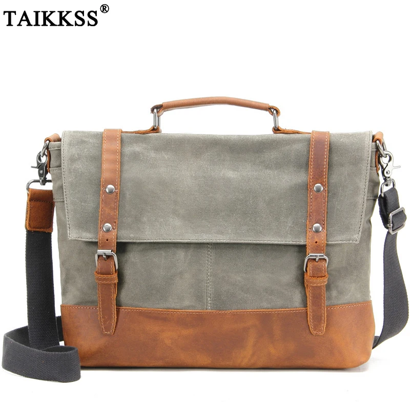 

Men Multifunction Vinatge Messenger Bags handbag Fashion Canvas Shoulder Bag Male Casual Travel Crossbody Bag Business Briefcase