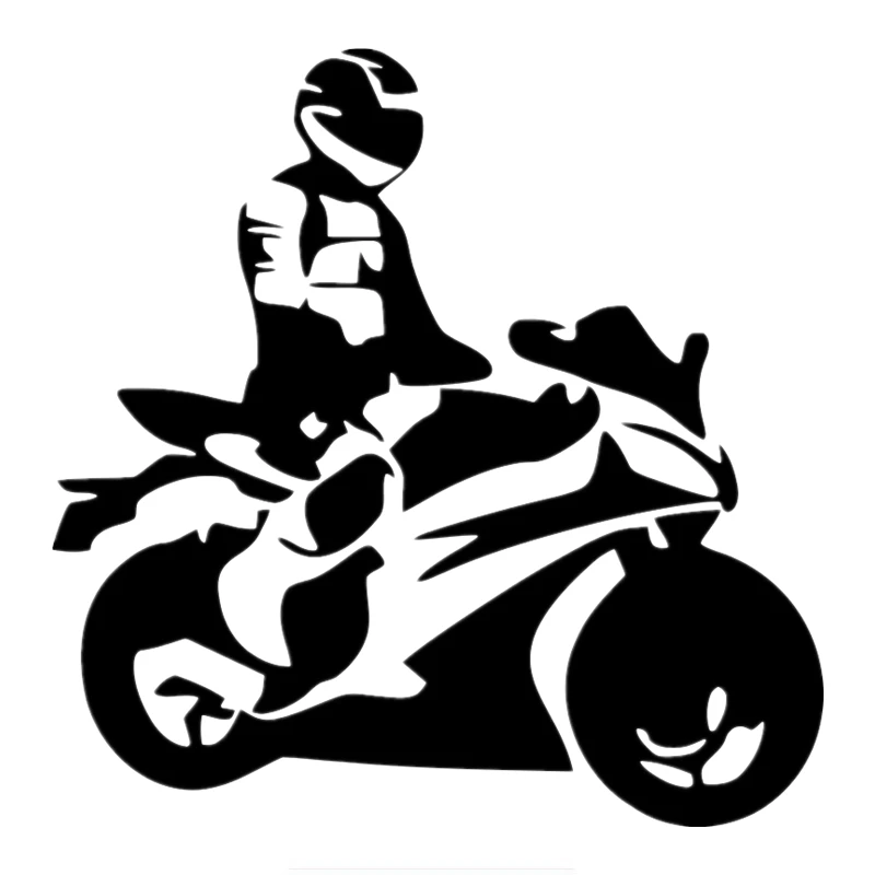 

15*14.8cm Vinyl Car Sticker Motorcyclist On Board Auto Car Stickers Vinyl Decals