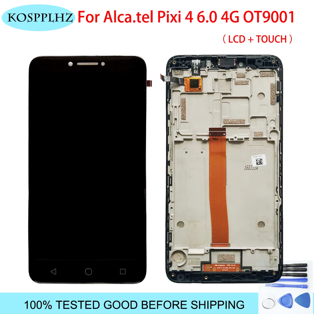 ЖК дисплей 6 0 дюйма для Alcatel Pixi 4 4G OT9001 + дигитайзер сенсорного экрана экран