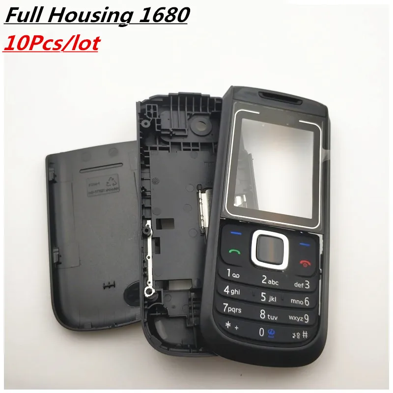 

10Pcs/lot Battery Back Cover Housing For Nokia 1680 Housing Cover Door Frame + Battery Back cover+Keypad+Logo Free Shipping
