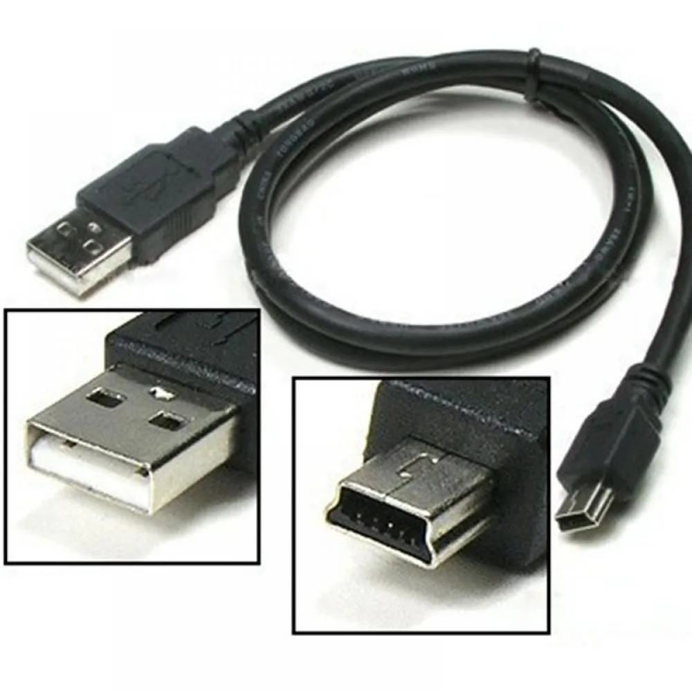 1000 шт. 80 см мини usb mini 5-контактный B данных Зарядное устройство зарядный адаптер для кабельного шнура адаптер Mini usb для MP3 MP4 плеер