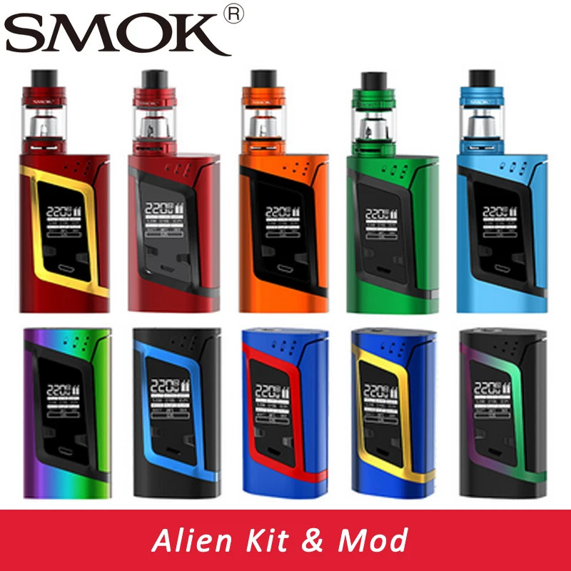 Smok Alien Kit Alien 220W Box Mod With 3ml TFV8 Baby Tank E Electronic Cigarette