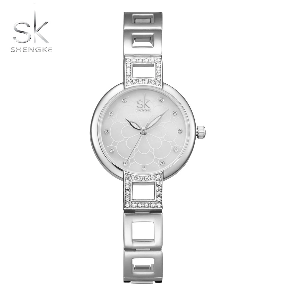 

Shengke Watch Women's Luxury Brand Women Wristwatches Rose gold Crystal Stainless Steel Quartz Watch Montre Femme Reloj Mujer