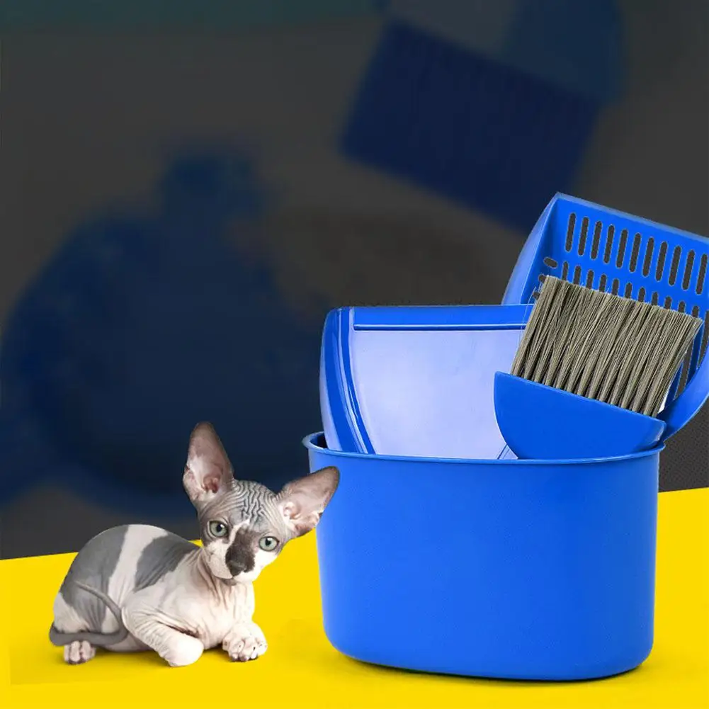 Adeeing 4pcs Dustpan and Brush Set Cage Cleaner for Guinea Pigs Cats