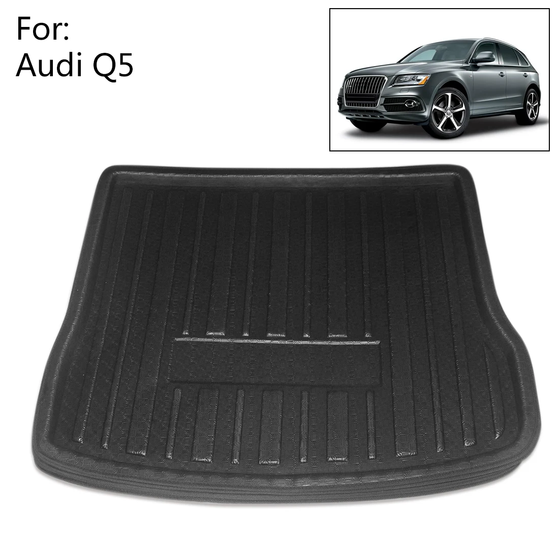 

X Autohaux One Of Random Send Black Rear Trunk Tray Boot Liner Cargo Floor Protection Carpet Mat Cover For Audi Q5 2013