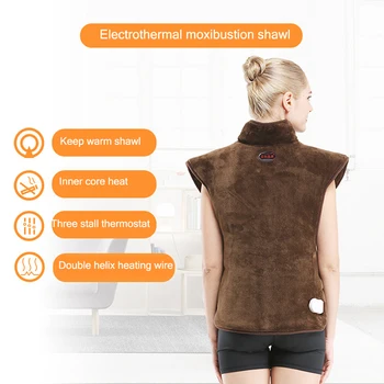 

Electric Neck Shawl Neck Cervical Shoulder Body Back Heating Pad Hot Compress Moxibustion Shawls Relieve Pain For Health Care