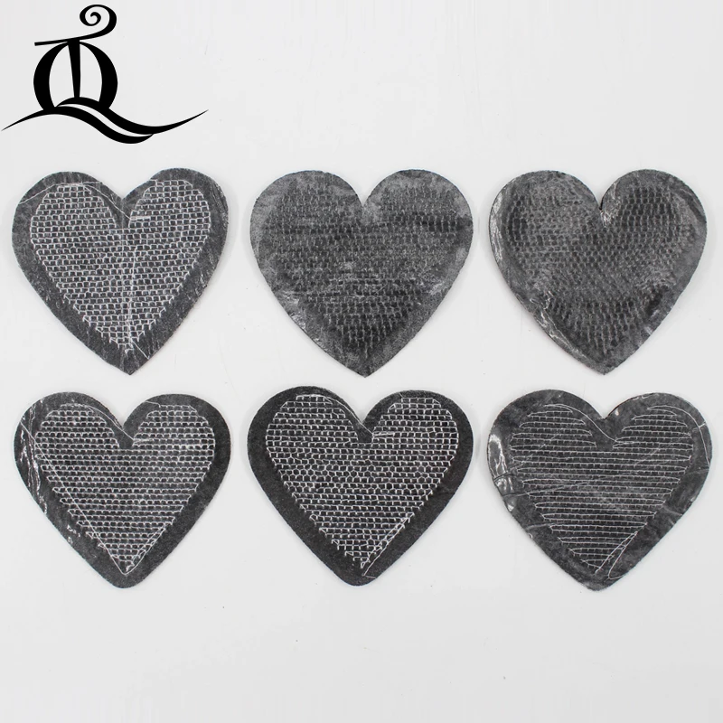 SEQUIN love heart iron on hotfix Sew on Applique Motif Patch