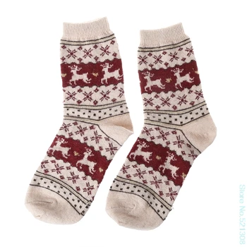 

Beautiful Women Winter Socks Christmas Gift Warm Wool Socks Lovely Drop Ship