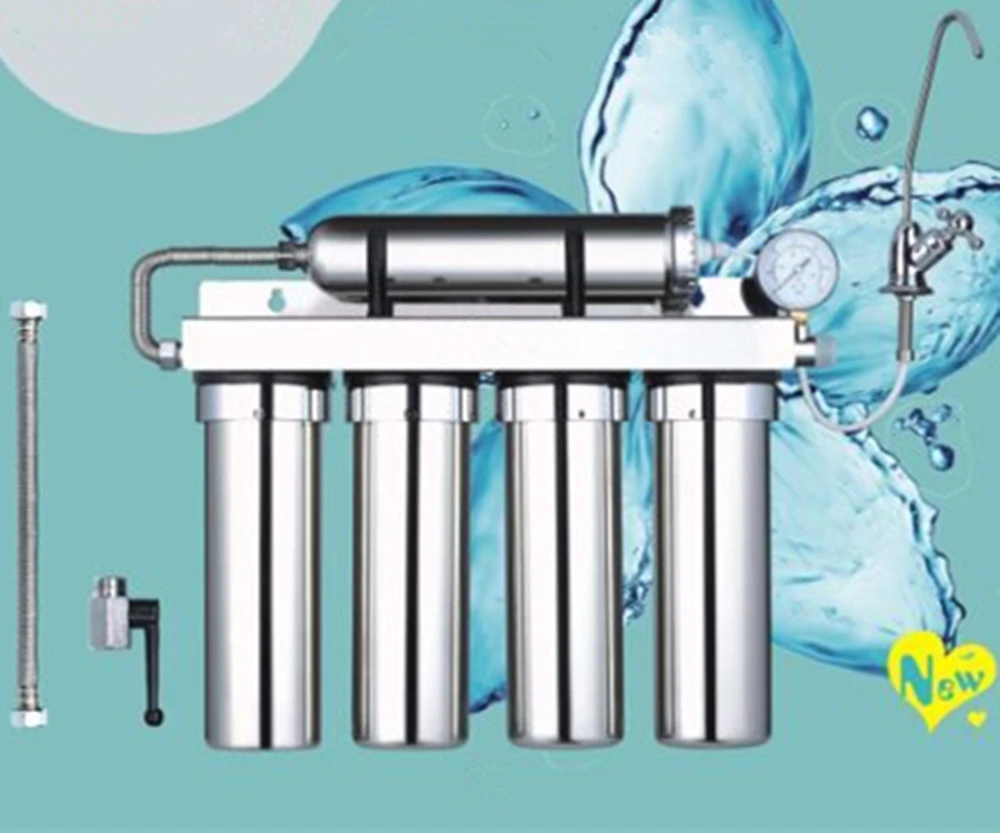 

Free Shipping to Malaysia Singapore And Korea 5 stage water purifier system home kitchen stainless steel water purifier filter