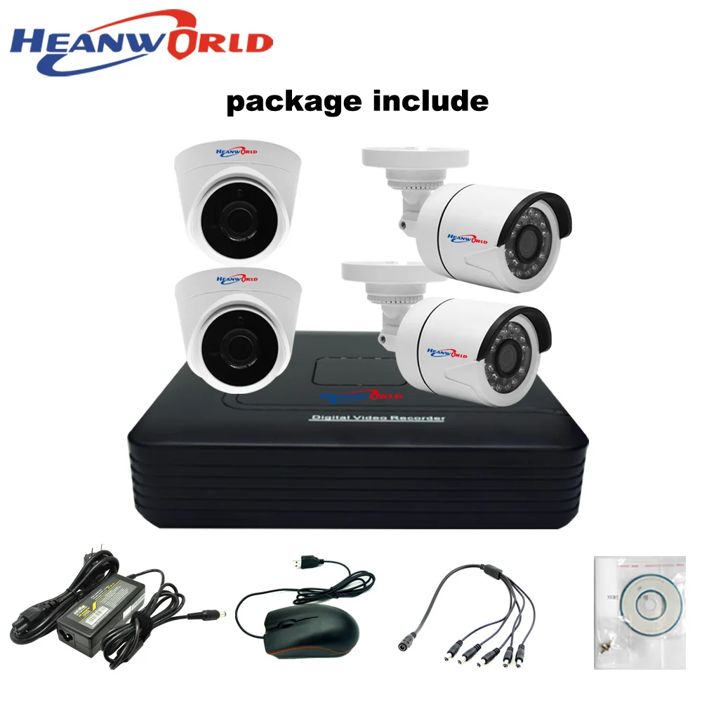 Компактный набор NVR 4CH 1080 P сетевая ip-камера система 2MP Крытая и наружная системы видеонаблюдения и безопасности CCTV cam сетевая видеокамера