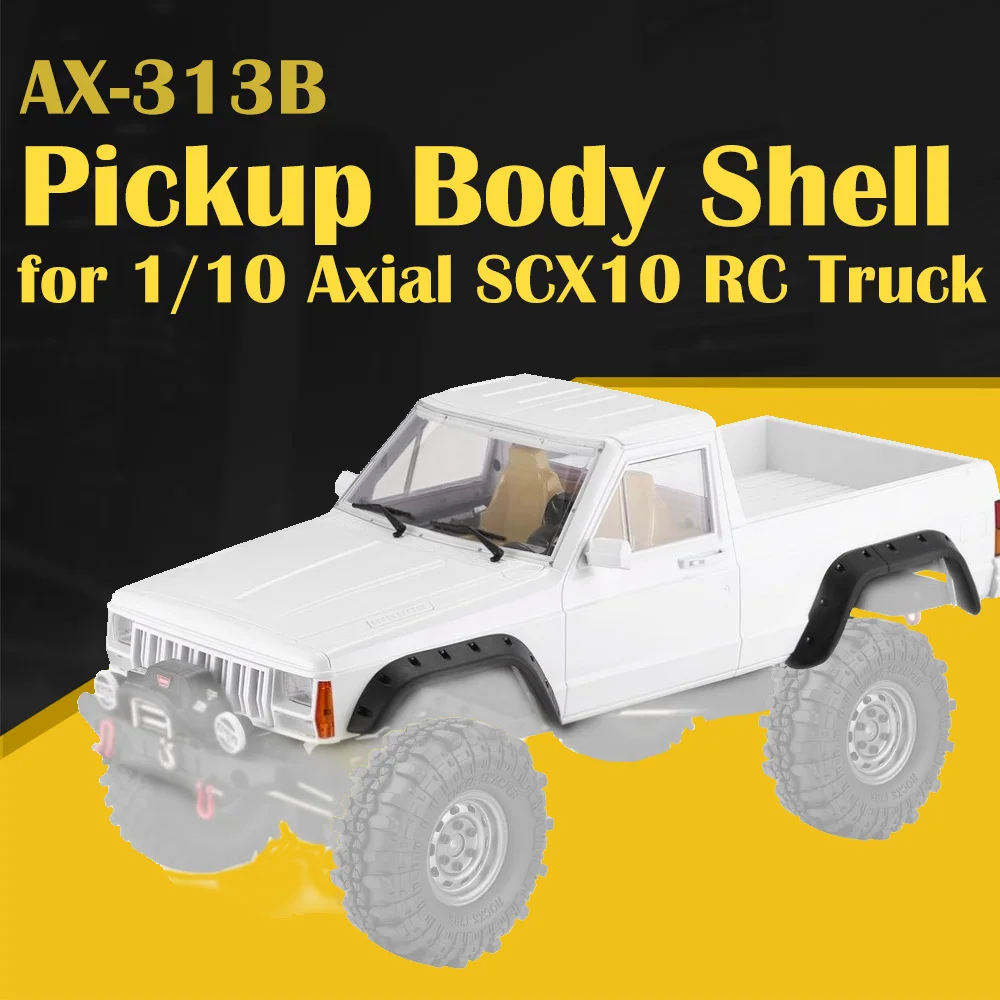 

AUSTAR AX-313B 12.3inch 313mm Wheelbase Pickup Body Shell DIY Kit for 1/10 RC Truck Pickup Axial SCX10 & SCX10 II 90046 90047