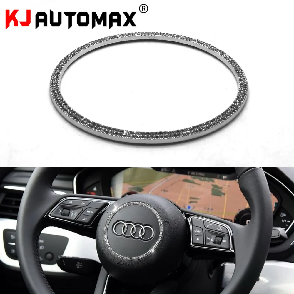 Автостайлинг рулевое колесо для Audi A1 A3 A4 A6 A8 Q5 B6 B8 C5 C6 украшение с блестящими