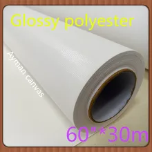 6"* 30 м жикле печати полиэстер струйных глянцевым покрытием холст 600D 60 дюймов roll