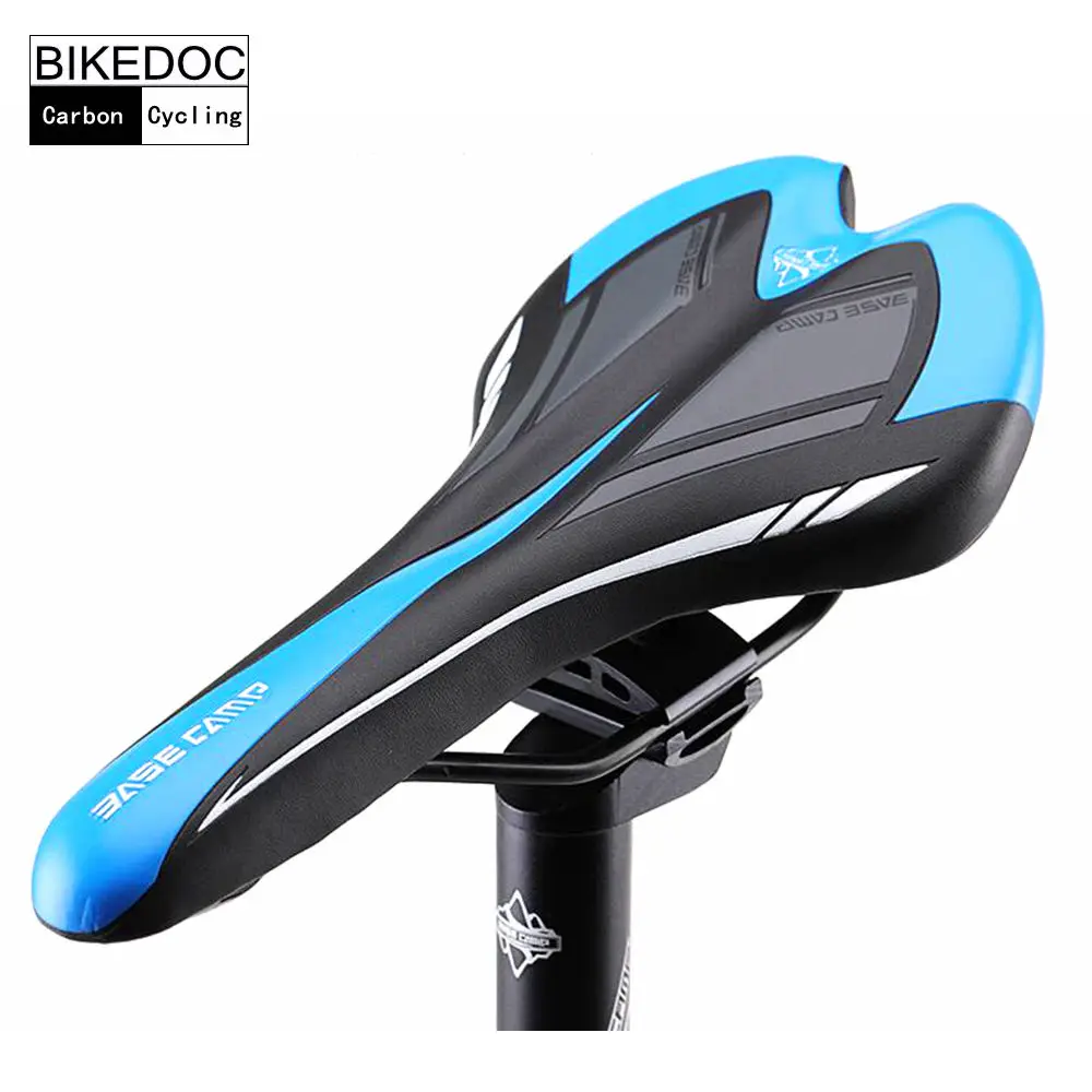 

BIKEDOC PU Leather Basecamp Bicycle Saddle For Road/Track/MTB Bike Saddle Hollow Bicycle Seat