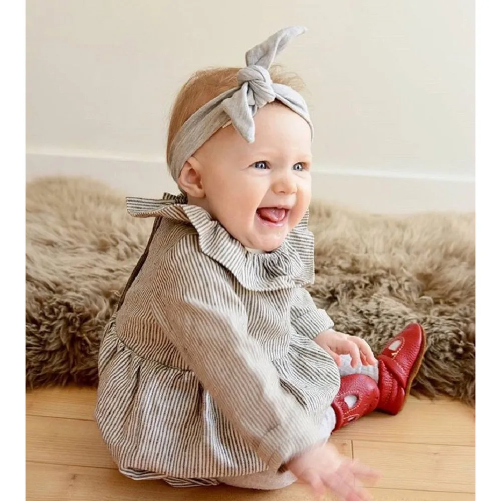 Теплый хлопковый комбинезон в полоску с длинными рукавами для новорожденных мальчиков и девочек на весну-осень, одежда для маленьких девочек, костюм для младенцев