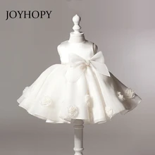 JOYHOPY платье с цветочным узором для девочек детские нарядные платья на свадьбу Детские вечерние бальные платья белые детские платья Одежда для девочек От 0 до 12 лет