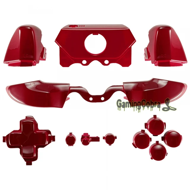 Best Offers Glossy Red Full Set Buttons Replacement for Xbox One Controller 3.5 mm Elite