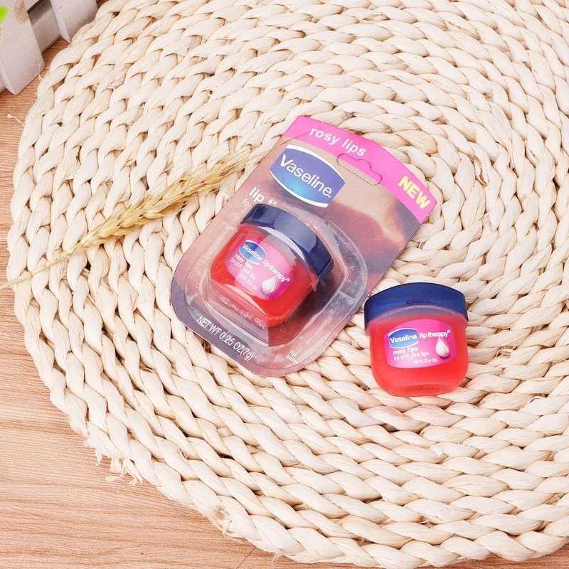 Online 1 Pcs Baru Rose Rasa Vaseline Tangan Lip Cream Pelembab Kulit Perawatan Terus Menghidrasi 7G Gratis Pengiriman