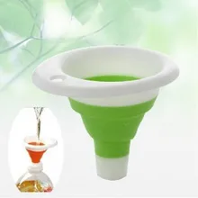 Creative environmental protection multifunctional silicone funnel Folding funnel Portable telescopic leak kitchen tool