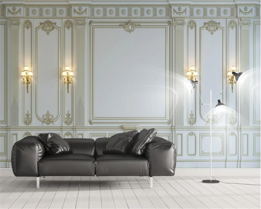 Beibehang مخصص 3d خلفيات جدارية الأوروبية الراقية الذهب حائط الخلفية ستيريو 3d الجداريات خلفية papel دي باريد tapeten