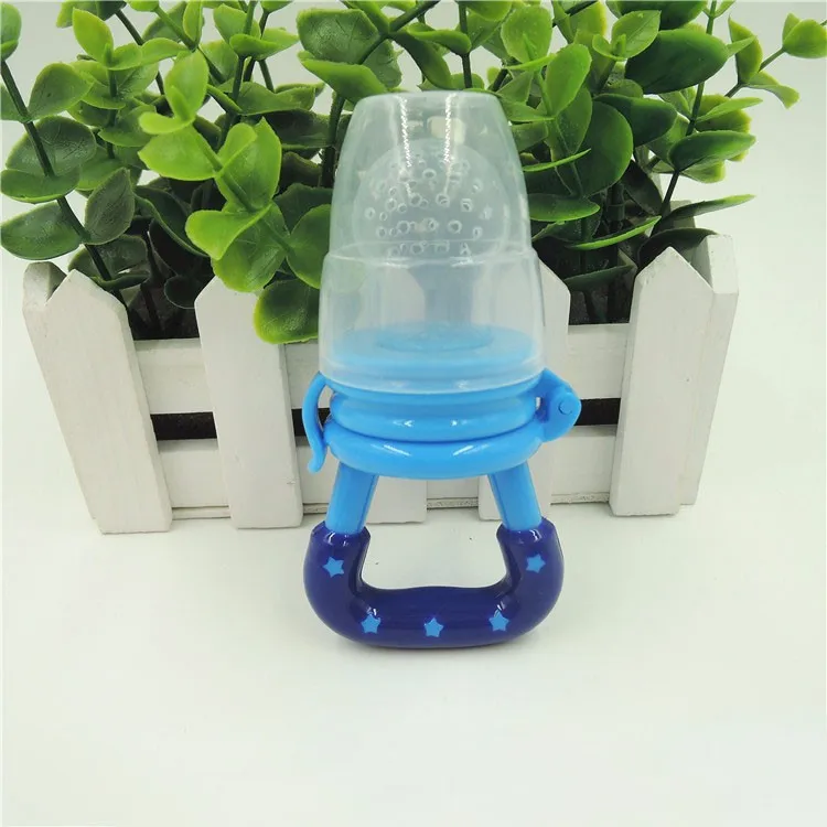 Fresh Fruit Food Kids Nipple Feeding Safe Milk Feeder Baby Pacifier Bottles Nipple Teat Nibbler Drop Shipping Feeding Pacifier - Цвет: Pacifier Blue M